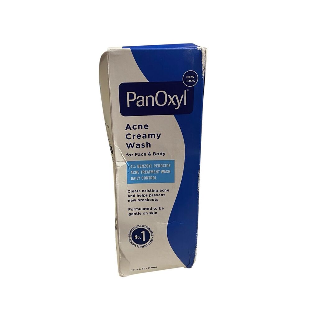 PanOxyl‎ Acne Creamy Wash 4% Benzoyl Peroxide 6 oz Face & Body Daily Control NEW